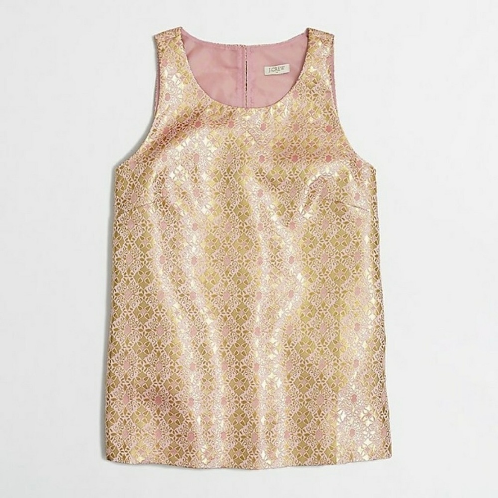 J. Crew Factory Gold and Pink Sleeveless Top